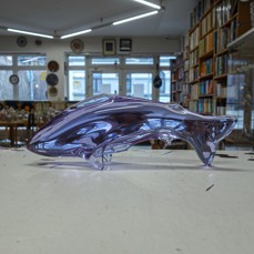 Skleněná ryba - hutní sklo